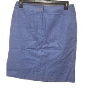Trousers Etc. Linen Blend Blue (Pansy) Skirt Sz 12 Pockets